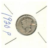 1920-P Mercury Silver Dime