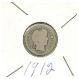 1912 Barber Silver Dime