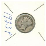 1923-P Mercury Silver Dime