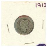 1912 Barber Silver Dime