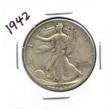 1942 Walking Liberty Silver Half Dollar