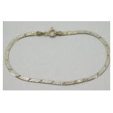 Vintage Sterling Silver Diamond Cut Herringbone
