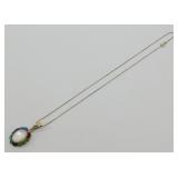 Vintage Sterling Silver MOP Multi-Gemstone