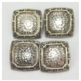 Vintage Sterling Silver Hammered Cufflinks
