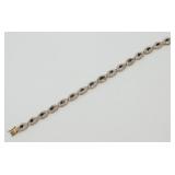 Gold Over Sterling Silver Blue Sapphire Bracelet