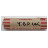 Roll of 50 Uncirculated 1978-D Lincoln Memorial