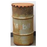 ** Vintage Mobil Oil 16 gal. Oil Barrel / Drum w/
