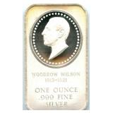 Madison Mint Woodrow Wilson 1 oz .999 Fine Silver