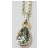 Sterling Silver 18k Gold Pendant Necklace - Light