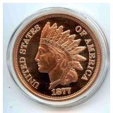 1 oz Pure Copper Round - 1877 Indian Head Cent