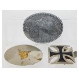Lot of 3 Vintage Belt Buckles