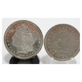1794 Flowing Hair Dollar & 1895 Morgan Dollar