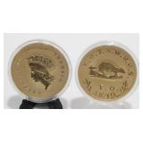 1849 $5 Native Gold & 1855 $1 Princess Head