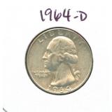 1964-D Washington Silver Quarter