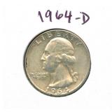 1964-D Washington Silver Quarter