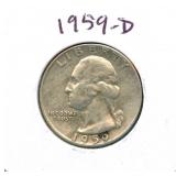 1959-D Washington Silver Quarter
