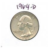 1964-D Washington Silver Quarter