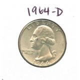 1964-D Washington Silver Quarter