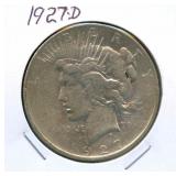 1927-D Peace Silver Dollar