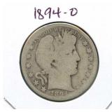 1894-O Barber Half Dollar