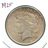 1925 Peace Silver Dollar