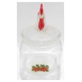 * Rooster Chicken Salt Glass Container