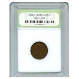 1920-1929 Early Lincoln Cent INB Certified Slab