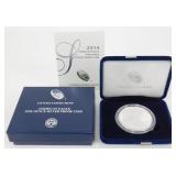2014-W U.S. Proof Silver Eagle in Box with COA -