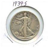 1939-S Walking Liberty Silver Half Dollar