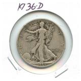 1936-D Walking Liberty Silver Half Dollar