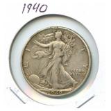 1940 Walking Liberty Silver Half Dollar