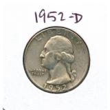 1952-D Washington Silver Quarter