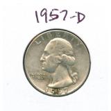 1957-D Washington Silver Quarter