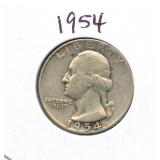 1954 Washington Silver Quarter