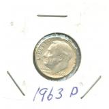 1963-D Roosevelt Silver Dime