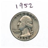 1952 Washington Silver Quarter