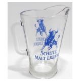 * Schlitz Malt Liquor Glass Beer Pitcher