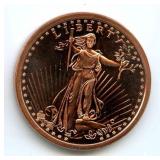 1 oz Pure Copper Round - Saint Gaudens Liberty