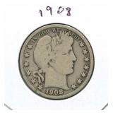 1908 Barber Half Dollar