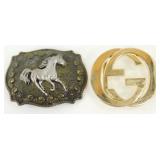 Gucci and Horse Belt Buckles