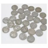(28) Buffalo Nickels