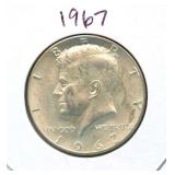 1967 Kennedy Silver Half Dollar - 40% Silver