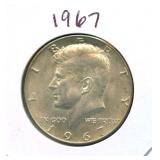 1967 Kennedy Silver Half Dollar - 40% Silver