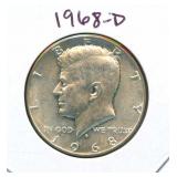 1968-D Kennedy Silver Half Dollar - 40% Silver