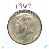 1967 Kennedy Silver Half Dollar - 40% Silver
