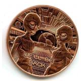 1 oz Pure Copper Round - Aliens ï¿½We