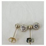 Vintage Sterling Silver Post Earrings with