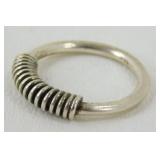 Vintage Sterling Silver Spiral Ring - Size 8