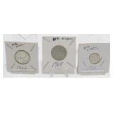 1966-C Canada Dime, 1966 Canada Quarter & 1968