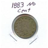 1883 Liberty Head Nickel - "No Cent"